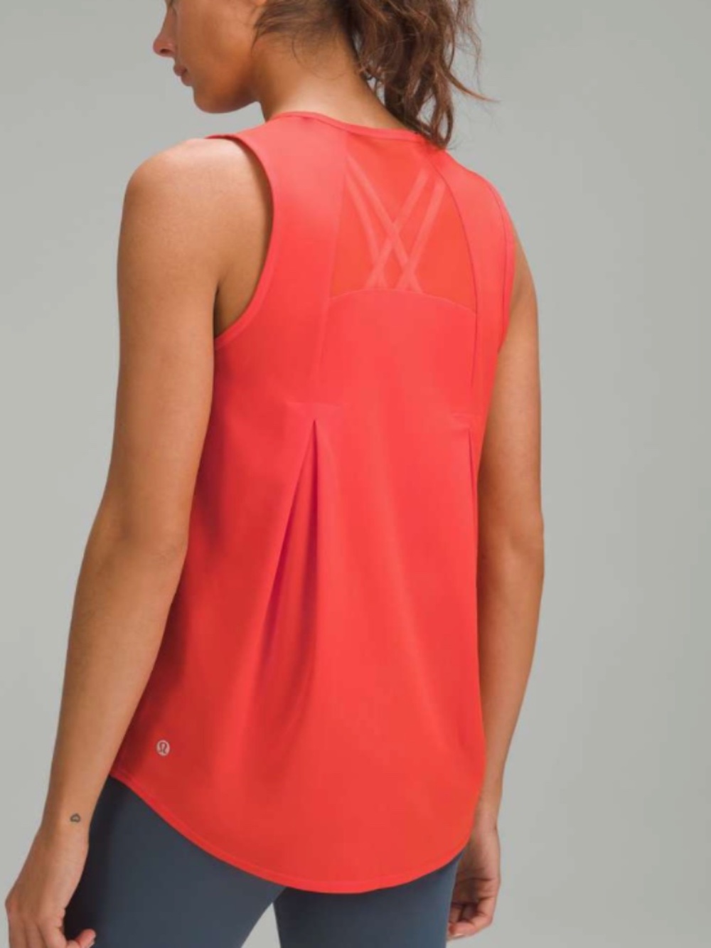 Lululemon Pleated back Sculpt Tank - Solar Orange - Sz 12